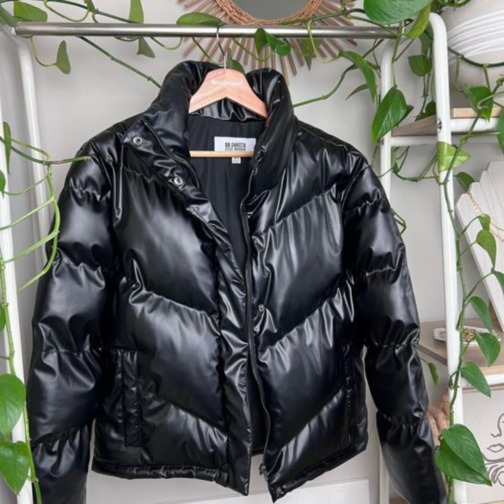 BB Dakota by Steve Madden Leather Puffer Jacket
